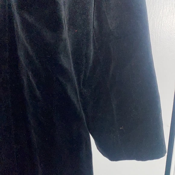 Vintage Guess Black Velvet Snap Closure Lapel Lined Coat Blazer Style Jacket L - Picture 10 of 13